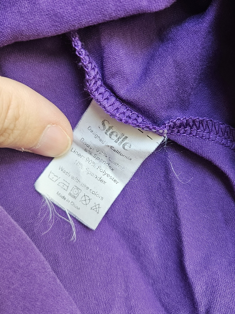 Stelle Girls Purple Skater Dress Size 6 Cross Back Cap Sleeve - Picture 3 of 4